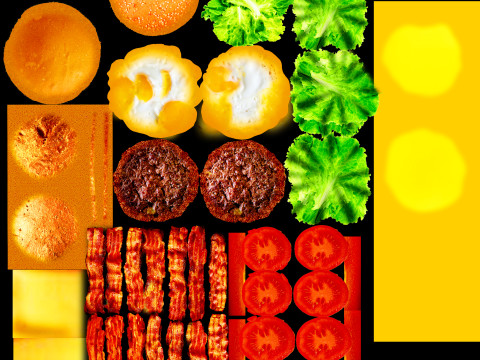 अंडे के साथ चीज़बर्गर 3D मॉडल