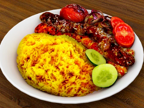 Kebab Rice Recipe 3D Model