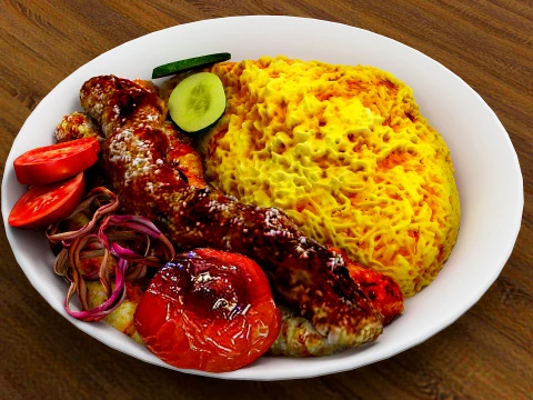 Kebab Rice Recipe 3D Model
