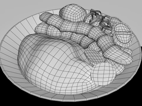 Kebab Rice Recipe 3D Model