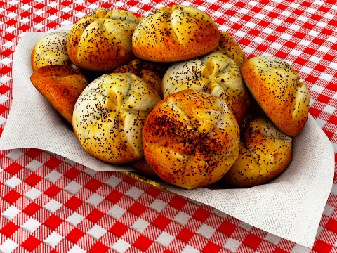 Kaiser Roll 3D Model
