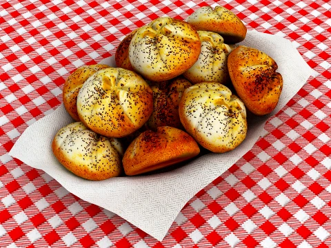 Kaiser Roll 3D Model