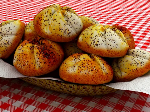 Kaiser Roll 3D Model
