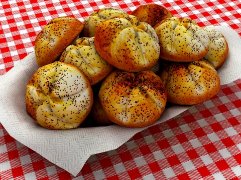 Kaiser Roll 3D Model