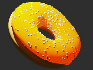 Yellow donut 3D Model