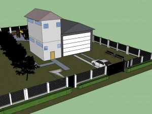 Country House 3D Print Model