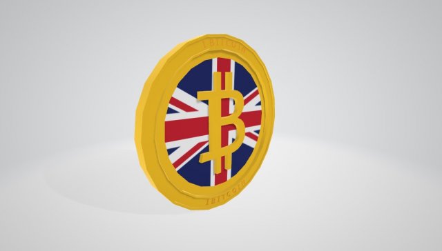 Bitcoin UK Modello 3D .c4d .max .obj .3ds .fbx .stl .blend 