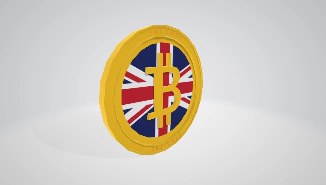 Bitcoin Reino Unido Modelo 3D .c4d .max .obj .3ds .fbx .stl .blend 