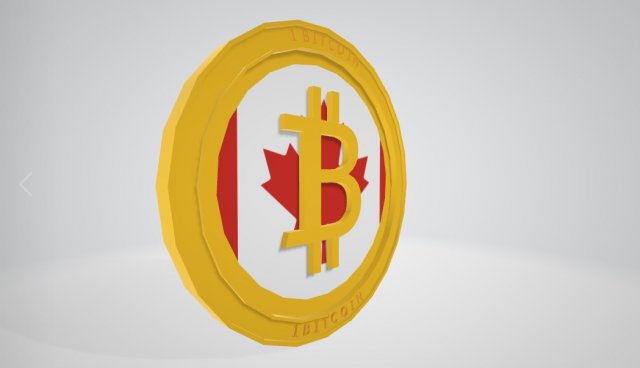 Bitcoin Canada 3D Модель .c4d .max .obj .3ds .fbx .stl .blend 