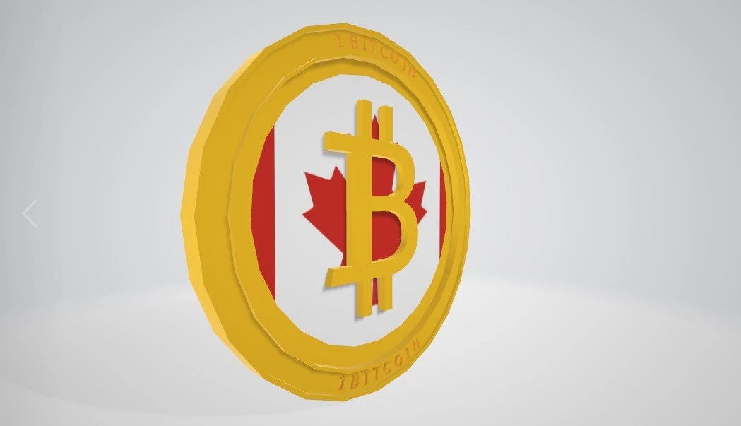 Bitcoin Canad&aacute; Modelo 3D .c4d .max .obj .3ds .fbx .stl .blend 