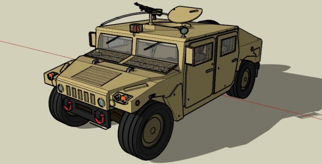Hummer car 3D Модель .c4d .max .obj .3ds .fbx .stl .blend 