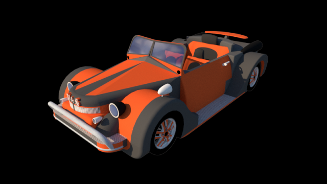 Old car 3D Model .c4d .max .obj .3ds .fbx .stl .blend 