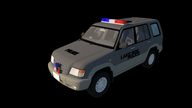Police car 3D Модель .c4d .max .obj .3ds .fbx .stl .blend 