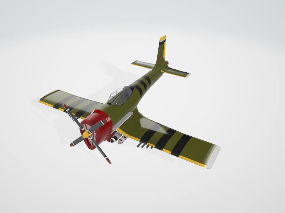 Airplane 3D Model .c4d .max .obj .3ds .fbx .stl .blend 