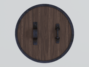 Medieval round wooden shield 3Dモデル