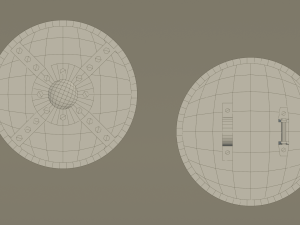 Medieval round wooden shield 3Dモデル