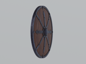 Wooden shield Modelo 3D
