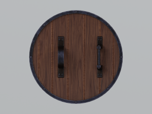 Wooden shield Modelo 3D