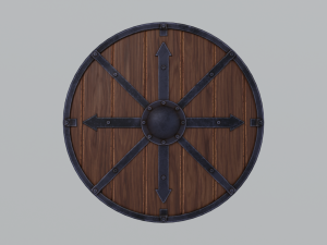 Wooden shield Modelo 3D