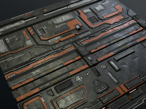 Trim Sheet Sci-Fi Environment CG 纹理