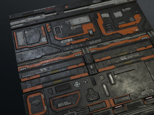 Trim Sheet Sci-Fi Environment CG 纹理