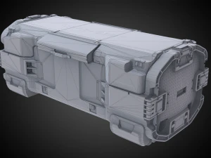 Hard Surface Metal Case 3D Model