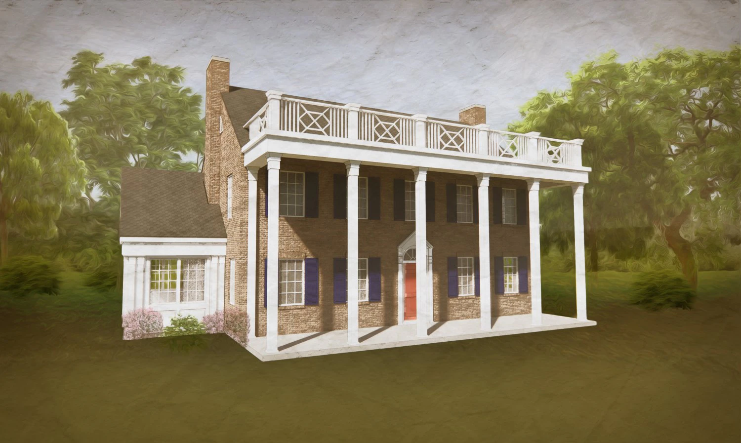 Vintage 1930s House 3D Model .c4d .max .obj .3ds .fbx .stl .blend 