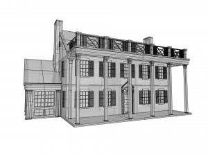 Vintage 1930s House 3D-Modell