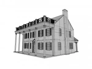 Vintage 1930s House 3D Model
