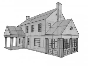 Vintage 1930s House 3D Model