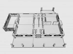 Vintage 1930s House 3D Model