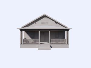 Vintage 1940s House 3D Model