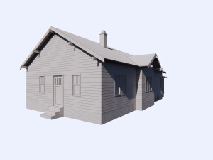 Vintage 1940s House Modello 3D