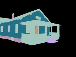 Vintage 1940s House Modello 3D