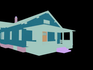 Vintage 1940s House 3D Model