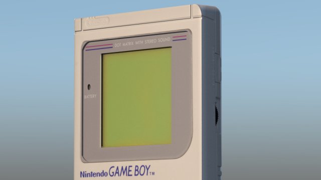 Nintendo Game Boy Console 3D Модель .c4d .max .obj .3ds .fbx .stl .blend 