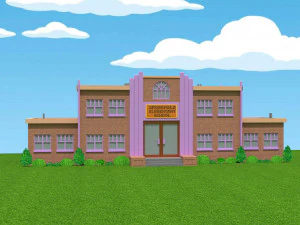 Escola prim&aacute;ria de Springfield Modelo 3D
