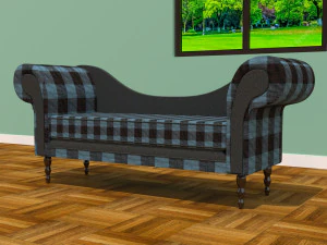 Div&aacute;n Retro - Muebles Modelo 3D