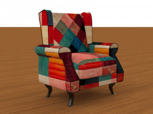 Patchwork sofa - Furniture 3D मॉडल