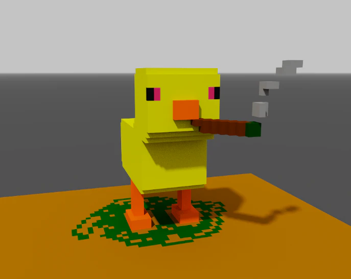 Krippy Chicken 3D Model .c4d .max .obj .3ds .fbx .stl .blend 