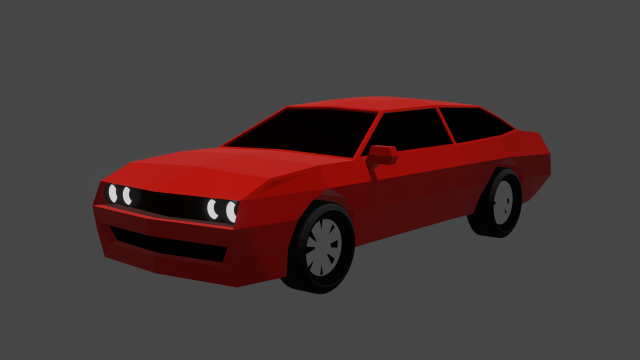 Low poly dodge challenger 3Dモデル .c4d .max .obj .3ds .fbx .stl .blend 