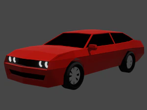 D&uuml;ş&uuml;k Poli Dodge Challenger 3D Model