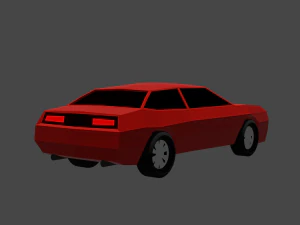 D&uuml;ş&uuml;k Poli Dodge Challenger 3D Model