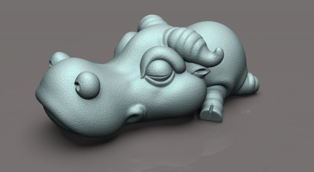 Buffalo chibi 3D Print Model .c4d .max .obj .3ds .fbx .stl .blend 