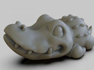Alligator chibi 3D Print Model