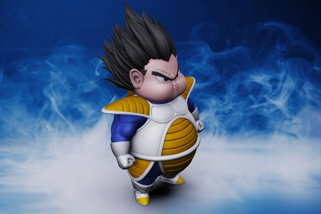 FAT VEGETA 3D Print Model .c4d .max .obj .3ds .fbx .stl .blend 