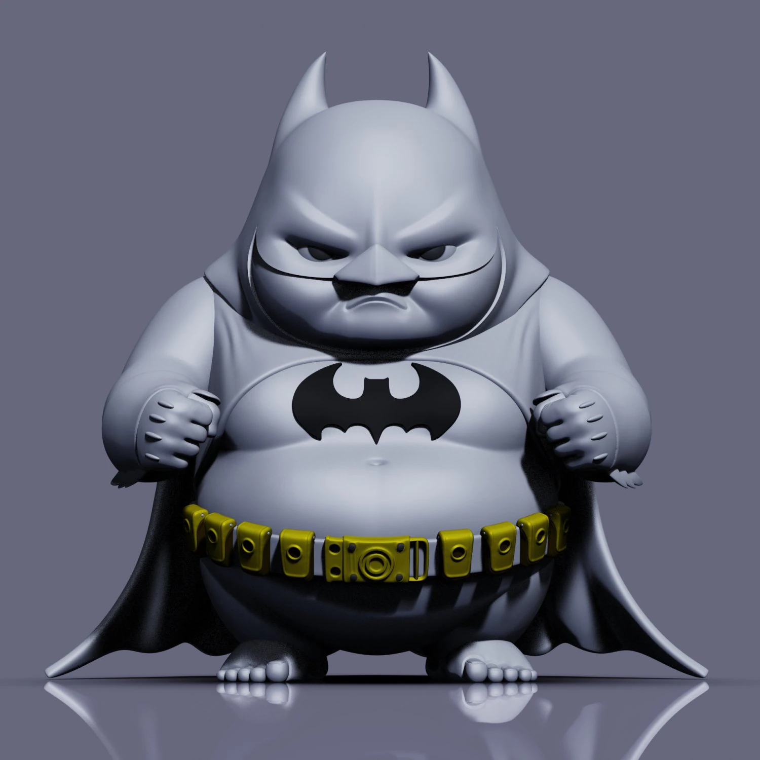 Fat Batman 3D Print Model .c4d .max .obj .3ds .fbx .stl .blend 