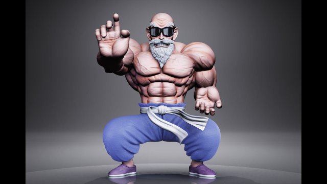 MASTER ROSHI Model 3D .c4d .max .obj .3ds .fbx .stl .blend 