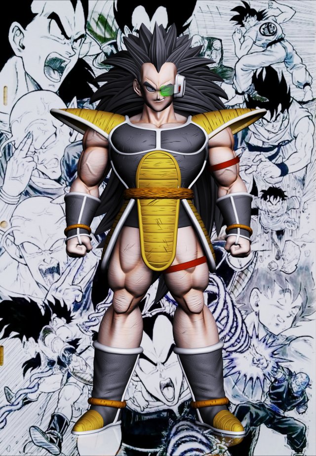 Raditz 3D Model .c4d .max .obj .3ds .fbx .stl .blend 