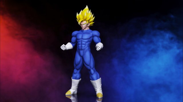 GOKU SSJ 2 3D Модель .c4d .max .obj .3ds .fbx .stl .blend 